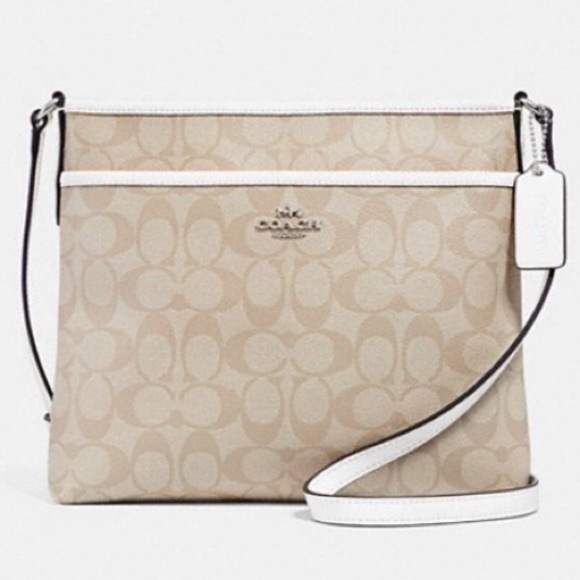 file crossbody in signature jacquard